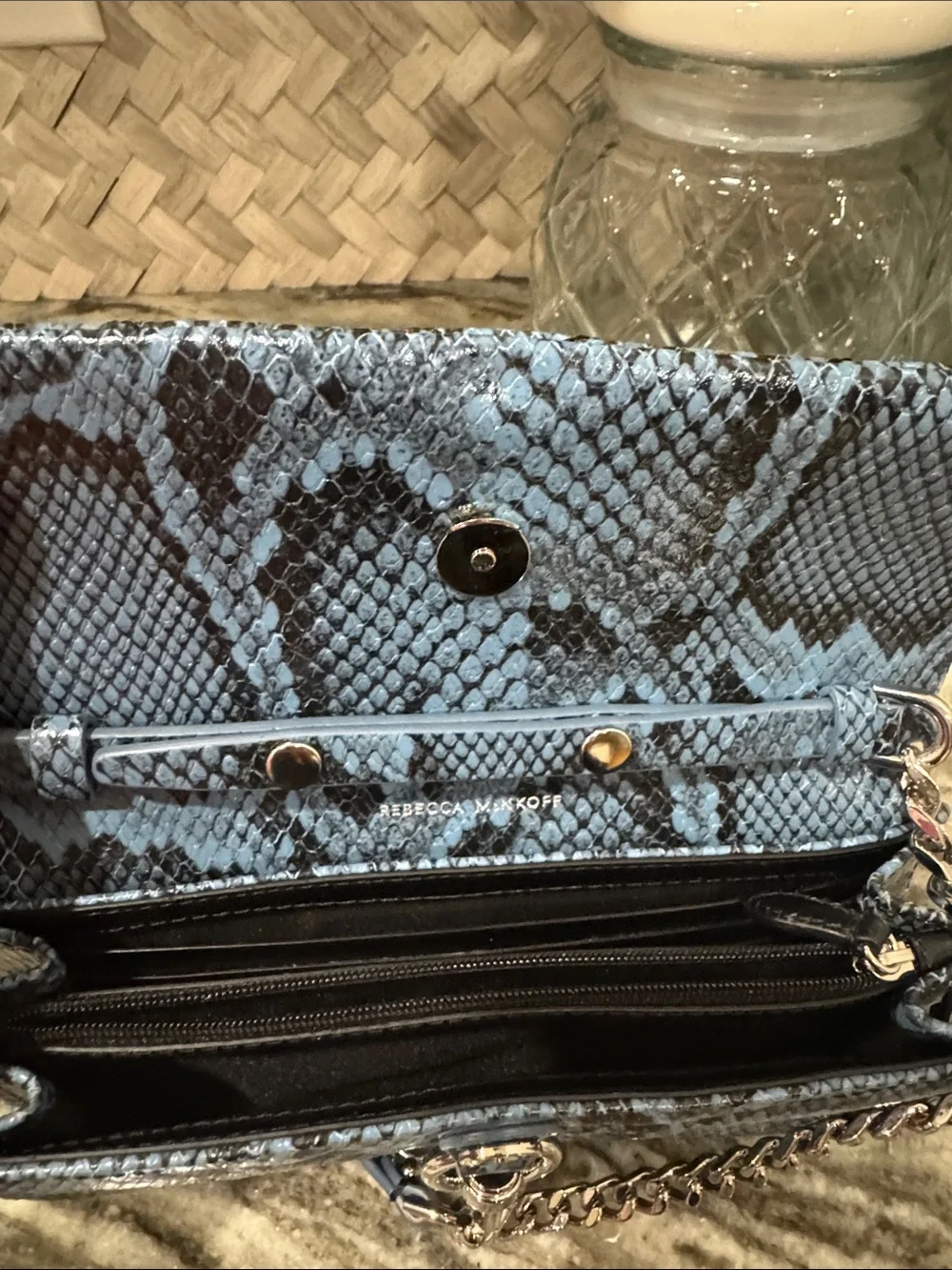 Rebecca Minkoff Eddie Leather wallet on a chain